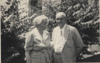 Carl Hayden and Nana in a Garden
