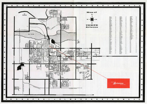 Arizona Bank Advertising brochure with Tempe, Arizona Map