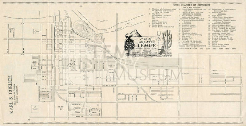 Street Map of Tempe, Arizona