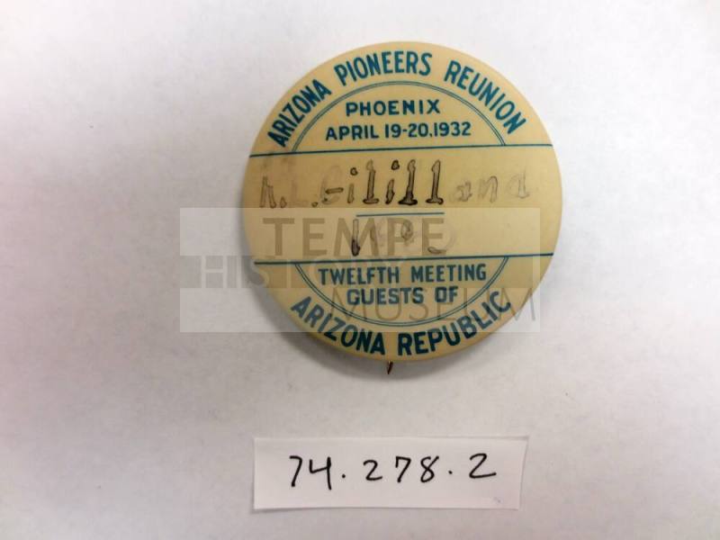 Arizona Pioneers Reunion button