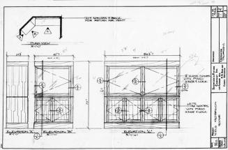 Niels Petersen House Drawing of  Showcase (4 sheets)