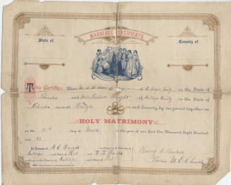 Marriage Certificate of Jessie Fisk's parents