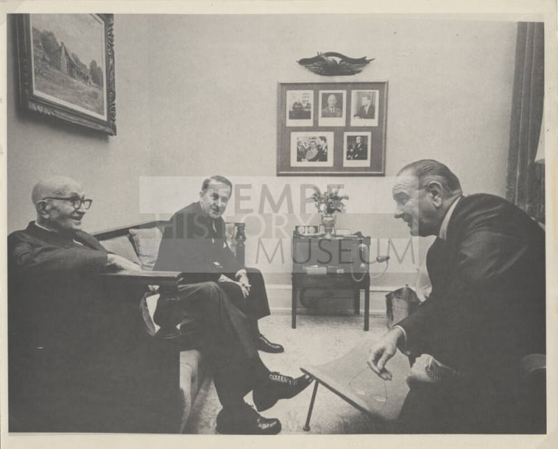 Carl Hayden with Lyndon Johnson