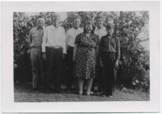 Photograph of Arizona Harris with Family at a Funeral