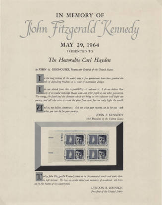 In Memory of John Fitzgerald Kennedy