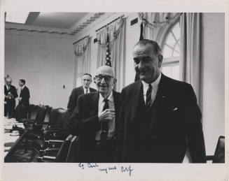 Hayden with Lyndon B. Johnson