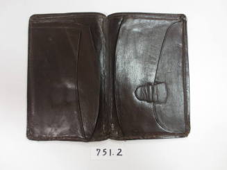 Dark brown leather billfold wallet