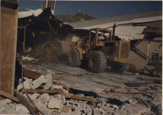 Gentle Strength Co-Op Demolition Series #51-58 Backhoe at Work Close Up Inside