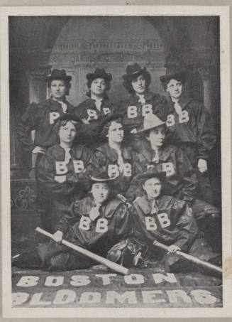 Group photograph of Boston Bloomers baseball team