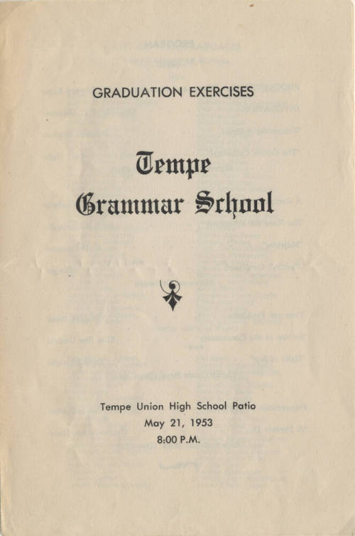 Tempe Grammar School, May 21, 1953