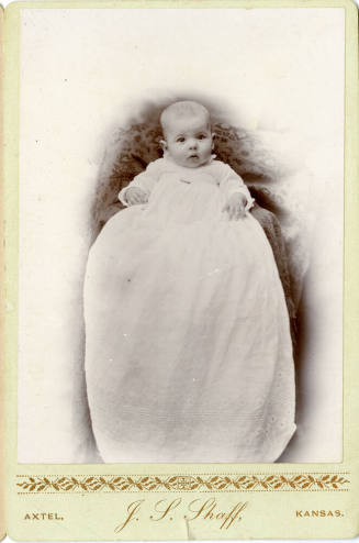 Baby portrait of Leslie Newton, Axtell, Kansas