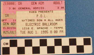 P.O.L. Ticket Stub- Electric Ballroom