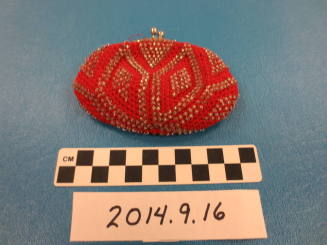 Red Beaded Change Purse