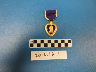 Purple Heart medal and case for Radarman 3rd Class Bill Hugh Tosh