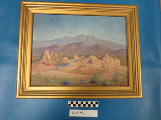 Framed Painting of Fort McDowell and Four Peaks by Anna Corbell