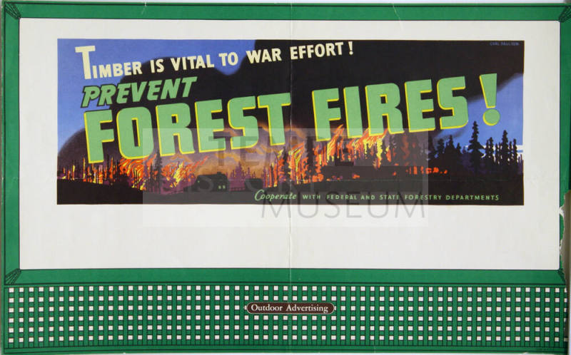 WW II Poster-Timber Is Vital to the War Effort! Prevent Forest Fires!