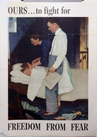 WW II Norman Rockwell Poster - Freedom of Fear