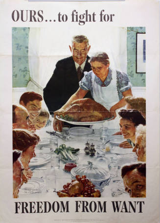 WW II Norman Rockwell Poster - Freedom of Want