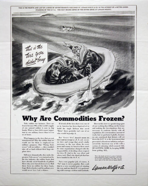 WW II Poster- Why are Commodities Frozen?