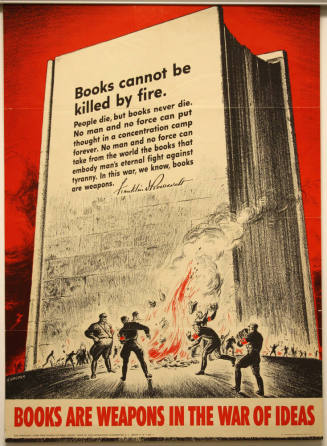 WW II Poster- Books Cannot Be Killed by Fire