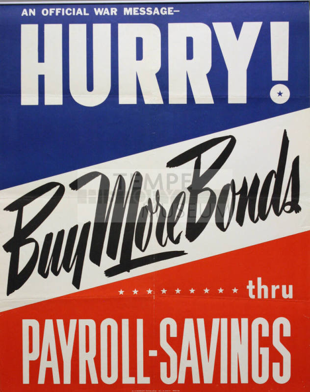 WW II Poster- An Official War Message - Hurry!