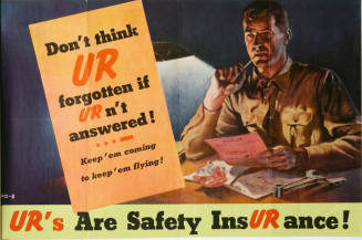 WW II Poster - Don't Think Ur Forgotten If URn't Answered!