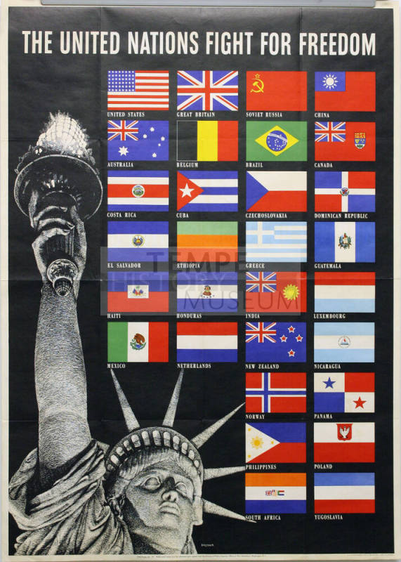 WW II Poster- The United Nations Fight For Freedom