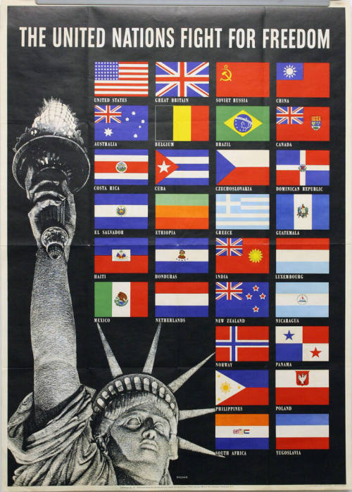 WW II Poster- The United Nations Fight For Freedom