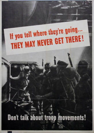 WW II Poster-If You Tell Where They're Going... They may never get there!