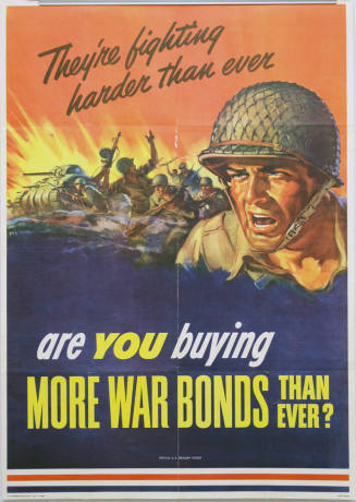 WW II Poster- "They're fighting harder than ever"