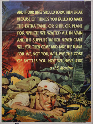 WW II Poster- "And If Our Lines Should Form.."
