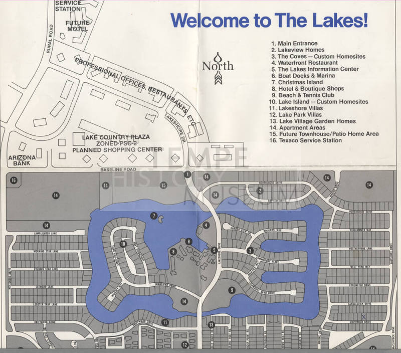 Map of The Lakes subdivision