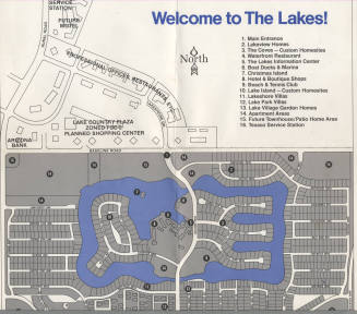 Map of The Lakes subdivision