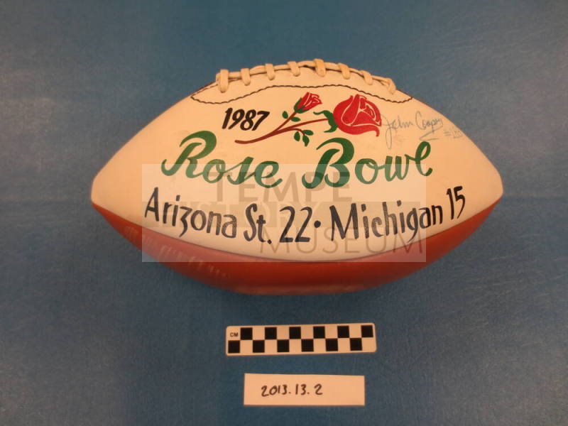 1987 Rose Bowl Football Signed by ASU Coach