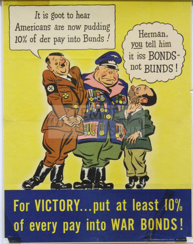 WW II Poster- For Victory... War Bonds!