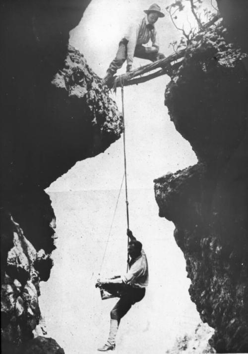 Men climbing mountains,Grand Canyon, Arizona