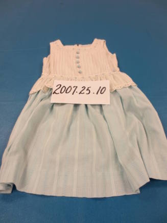 Blue & White Sleeveless Child's Dress