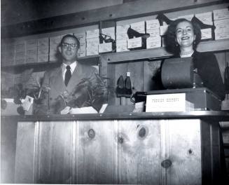 Photograph - Bill Bartholomew at Fashion Bootery Opening Day - Oct 25, 1952