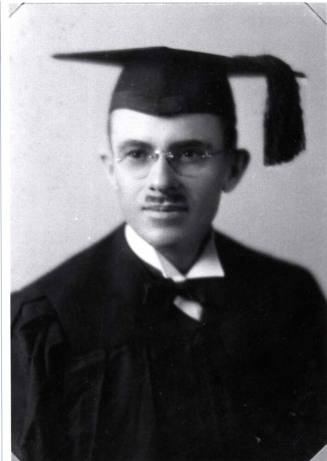 Photograph - Floyd Fisk in Graduation Cap and Gown