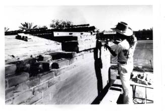 Photograph - Restoration and Repair of Upper wall at Hackett House - c. 1980
