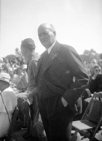 Negative - Governor Moeur during Dedication of Tempe, Mill Ave Bridge, c. 1933