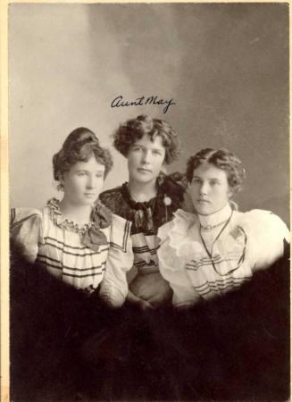Portrait of May Cummins with her two sisters