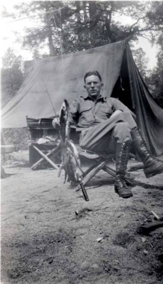Frank Raymond at an Army Camp