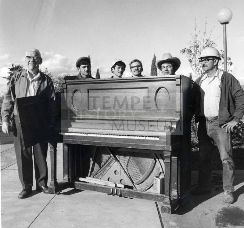 Photograph - Ed Curry's Old Piano being moved to Museum