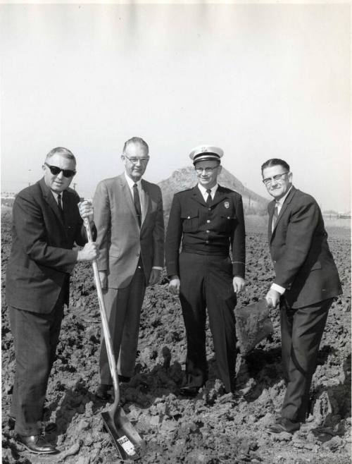 Photograph - Ground Breaking for Fire Station on University Ave