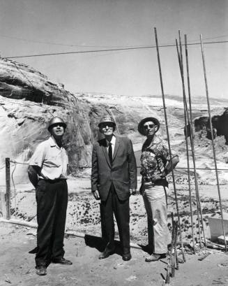 Photograph - Senator Carl Hayden at Glen Canyon Dam Project