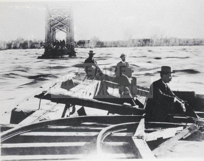 Photograph - Maricopa & Phoenix Railroad bridge destroyed by flood on Thursday, February 19, 1891