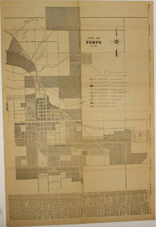 Map- Tempe Zoning Map, 1957