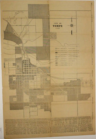 Map- Tempe Zoning Map, 1957