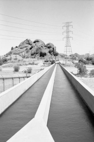 Papago Park Water Treatment Plant water channel